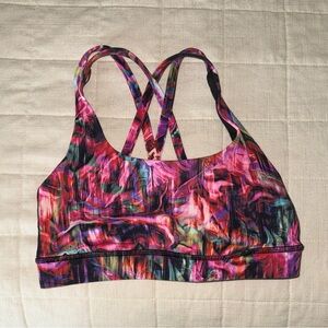 Lululemon Energy Bra Size 2  Multicolor Sports Bra - Excellent Condition